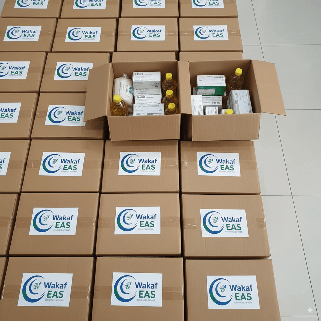 Wakaf EAS Salurkan Bantuan Kemanusiaan Tahap Pertama ke Palestina